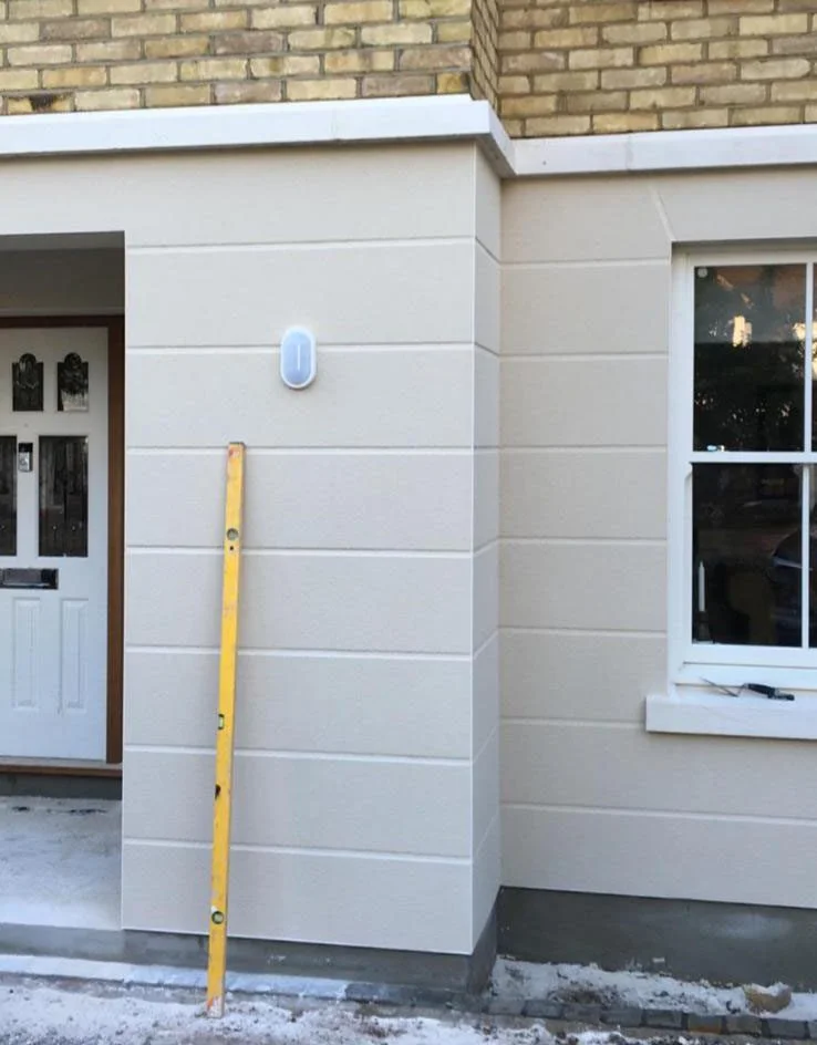 Plastering In Weybridge — rendered wall detail on a local Weybridge property