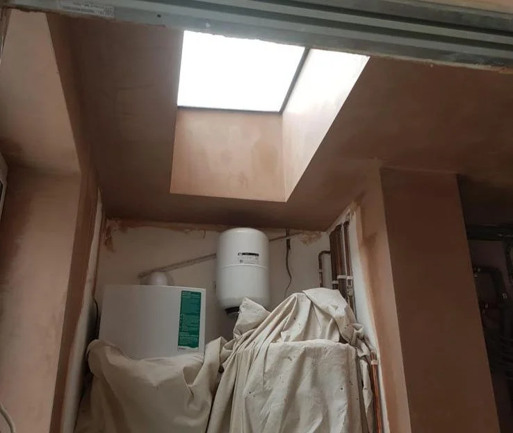 Plastering In Guildford — utility room plastering project completed in Guildford Surrey